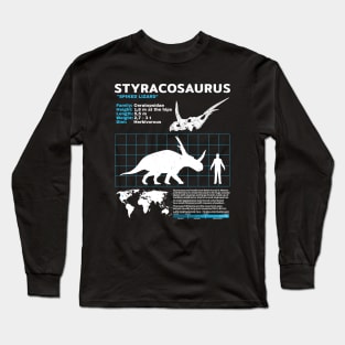 Styracosaurus Fact Sheet Long Sleeve T-Shirt